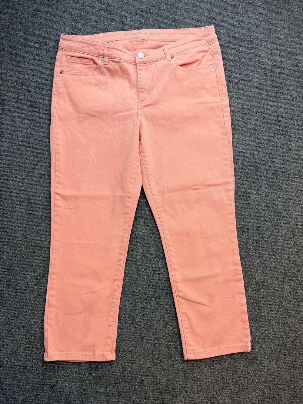 Michael Kors Women’s Size 8 Coral Pink Stretch Denim Capri Jeans